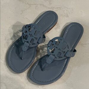 Tory Burch Miller Thong Sandal Size 7 Blue/grey